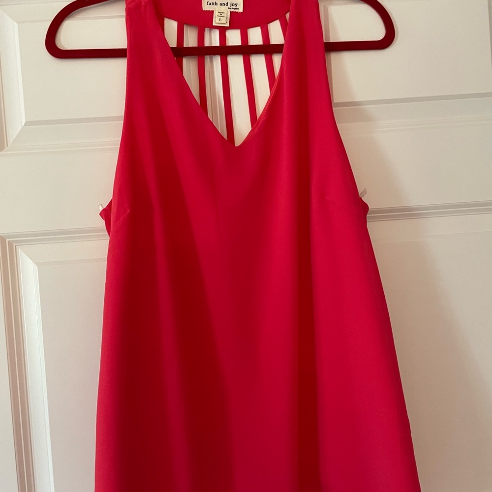 Hot pinkish orange summer top